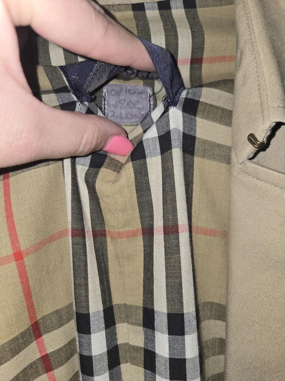 Sold! Vintage 1980 Burberry's Beige Classic Trench Coat Womens Size 12 Long - Picture 8 of 9